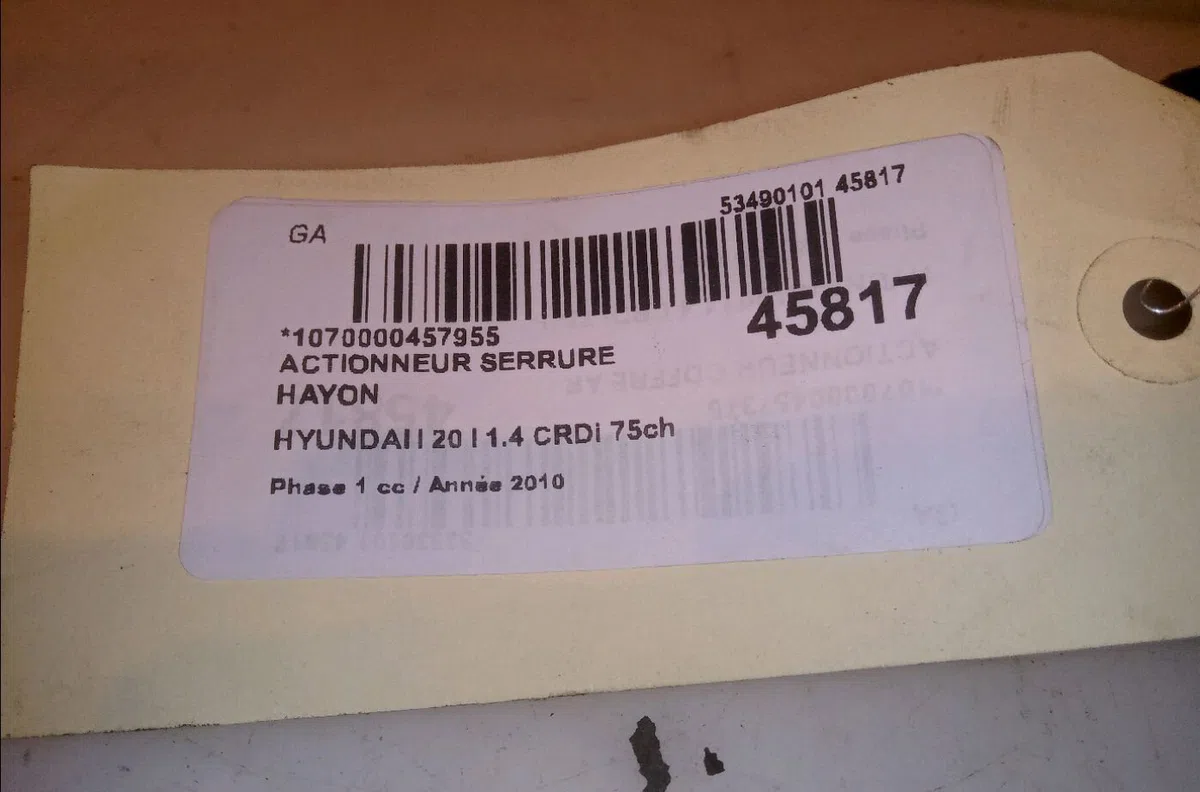 Actionneur serrure hayon Hyundai I20 I (PB, PBT) 1.4 crdi (2008-2015) occasion