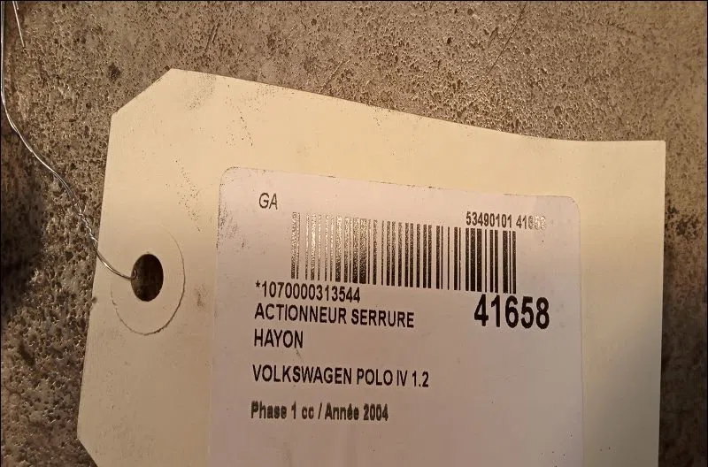 Actionneur serrure hayon Volkswagen POLO (9N_, 9A_) 1.2 12v (2001-2007) 5 portes occasion