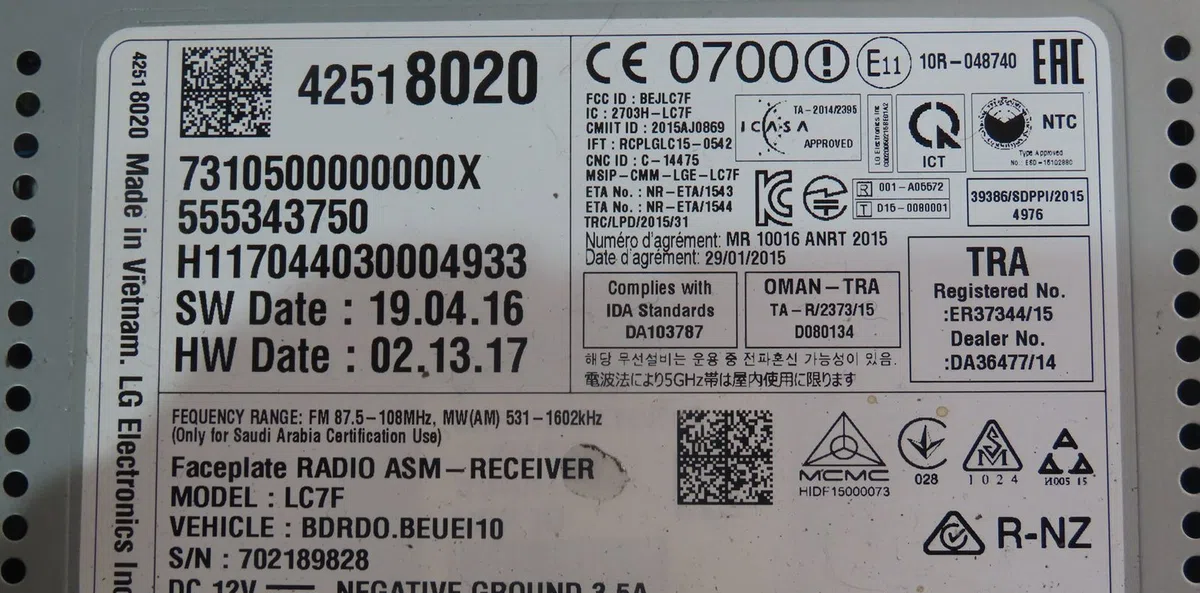 Afficheur digital Opel CORSA E (X15) 1.4 (08, 68) (2014) occasion
