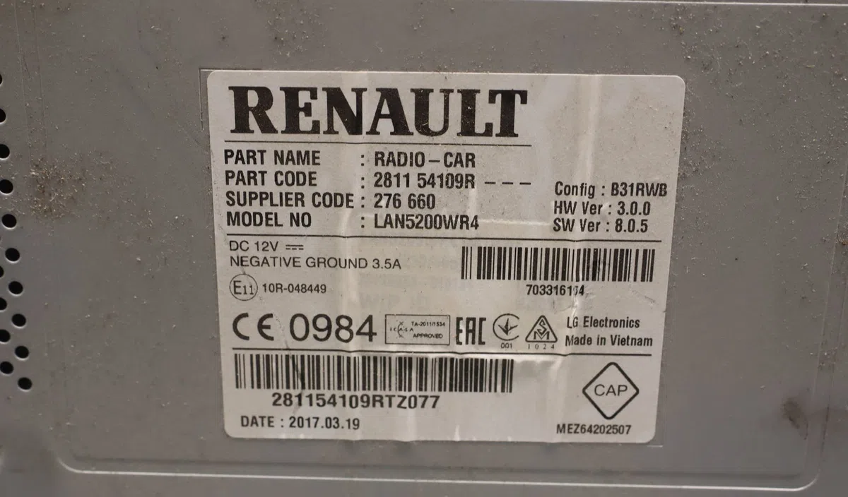 Afficheur digital Renault TRAFIC III Camionnette (FG_) 1.6 dci 125 (fgmh) (2015) occasion