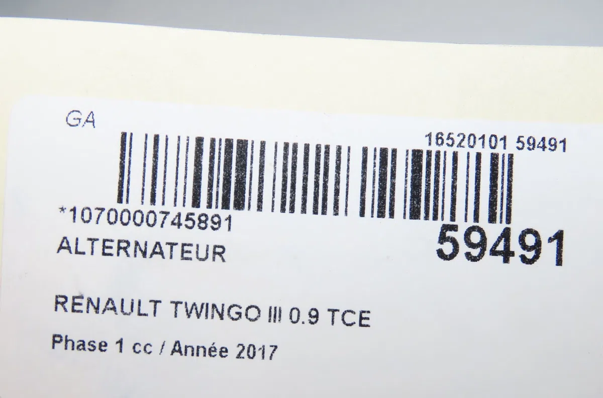 Alternateur Renault TWINGO III (BCM_, BCA_) 0.9 tce 90 (2014) 5 portes occasion