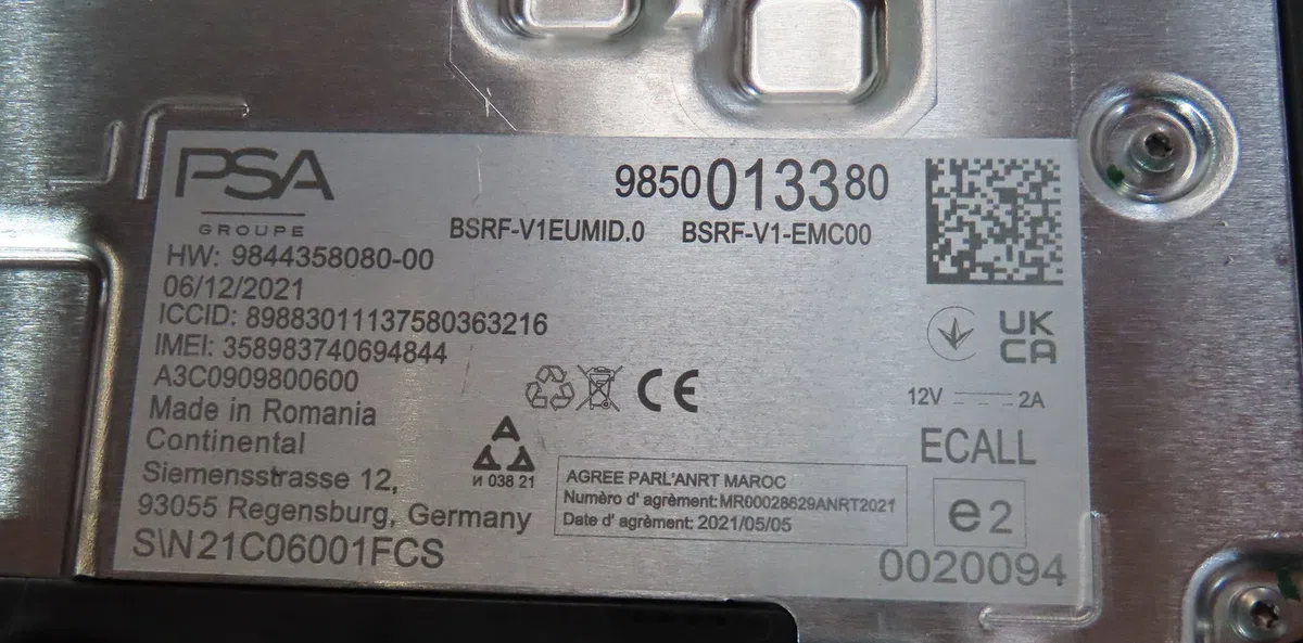 Antenne Peugeot 308 III (FB_, FH_, FP_, F3_) Bluehdi 130 (fbyhzl, fbyhzt) (2021) occasion