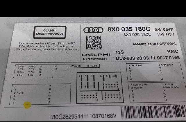 Autoradio Audi A1 (8X1, 8XK) 1.6 tdi (2011-2015) 3 portes occasion