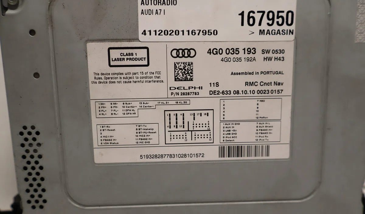 Autoradio Audi A7 Sportback (4GA, 4GF) 3.0 tdi quattro (2010-2015) occasion