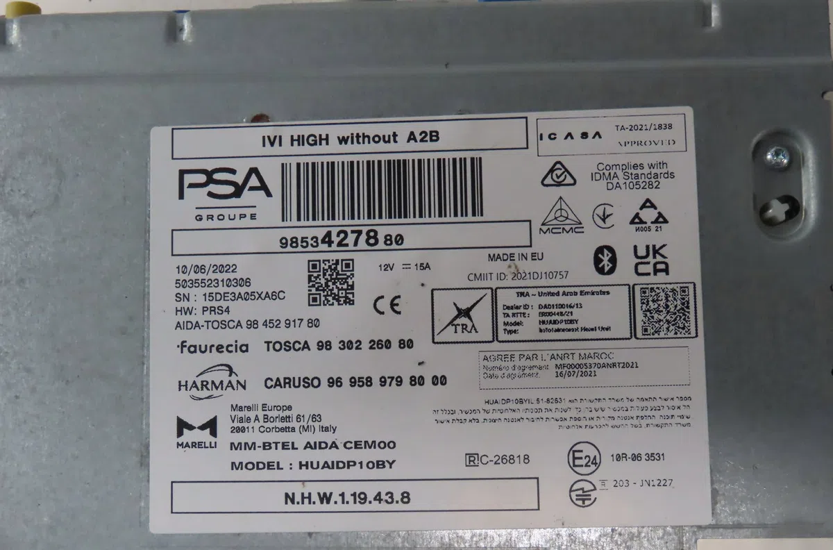 Autoradio Citroen C5 X (ND_, NC_) Puretech 130 (nchnsp) (2021) occasion
