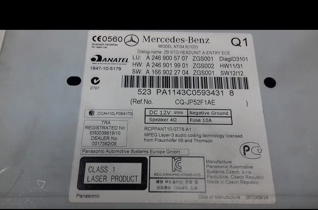 Autoradio Mercedes-benz CLASSE B Sports Tourer (W246, W242) B 180 cdi (246.200) (2011-2014) occasion