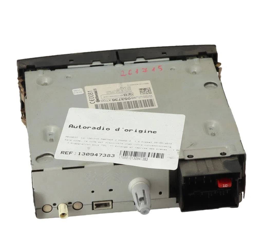 Autoradio PEUGEOT PARTNER 2 PHASE 2 occasion