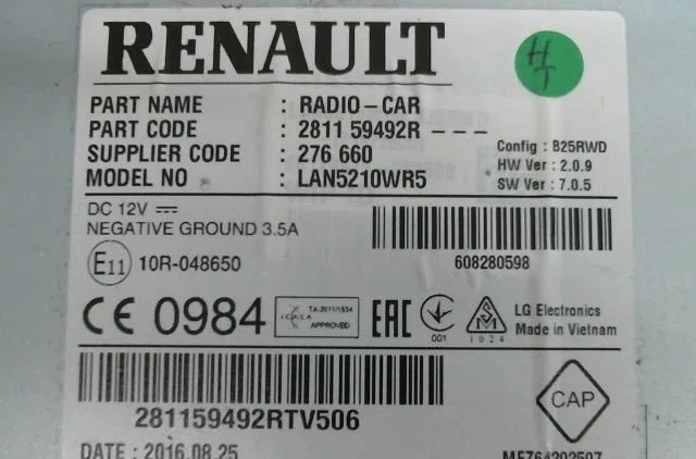 Autoradio Renault CLIO IV (BH_) 1.5 dci 90 (2012) 5 portes occasion