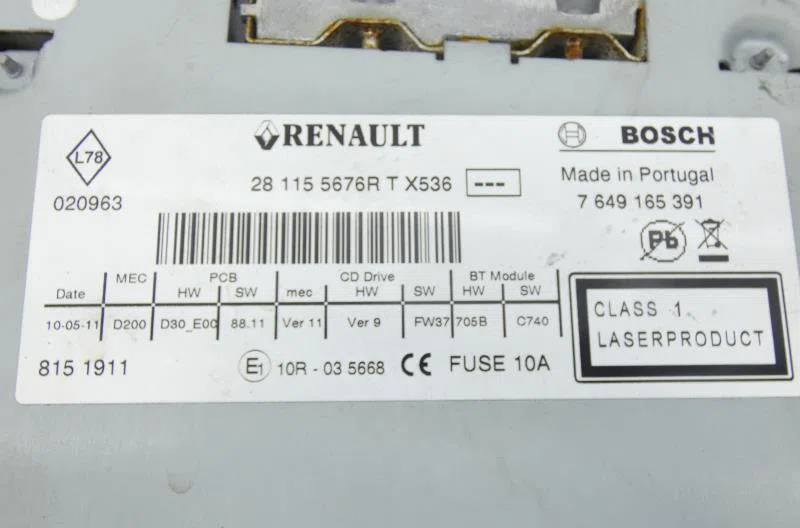 Autoradio RENAULT LAGUNA 3 PHASE 2 BREAK occasion