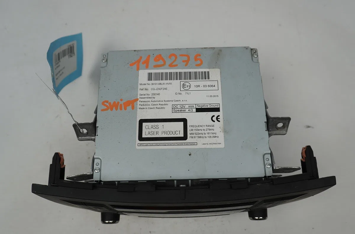 Autoradio Suzuki SWIFT IV (FZ, NZ) 1.2 (azh 412) (2010) occasion