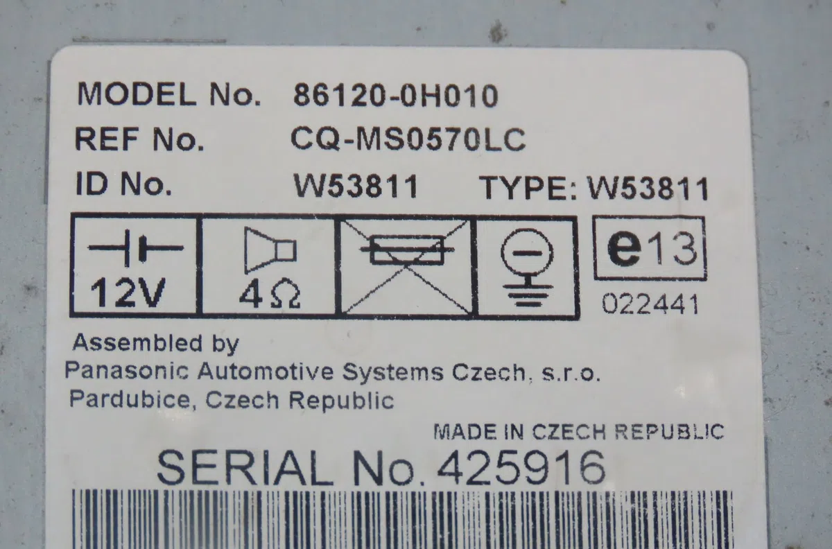 Autoradio Toyota AYGO (_B1_) 1.0 (kgb10_) (2005-2014) 5 portes occasion