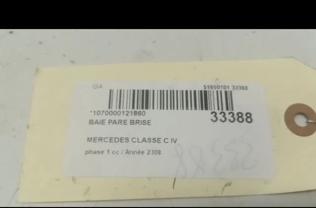 Baie pare brise Mercedes-benz CLASSE C (W204) C 220 cdi (204.008) (2007-2008) 4 portes occasion
