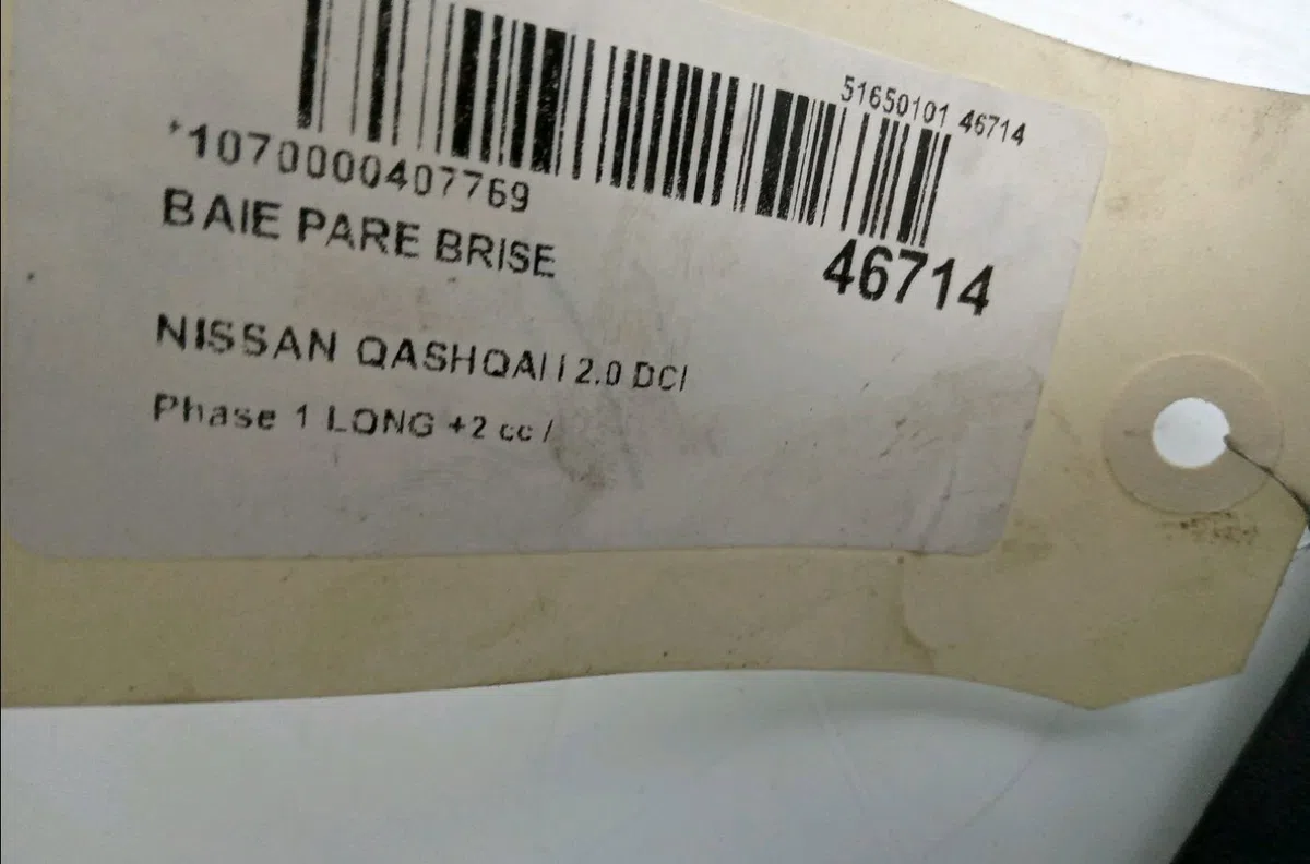 Baie pare brise Nissan QASHQAI - QASHQAI 2 I (J10, NJ10, JJ10E) 2.0 dci (2007-2013) occasion