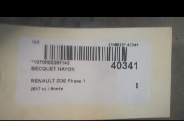 Becquet hayon Renault ZOE (BFM_) Zoe (2012) 5 portes occasion