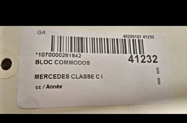 Bloc commodos MERCEDES CLASSE C I occasion