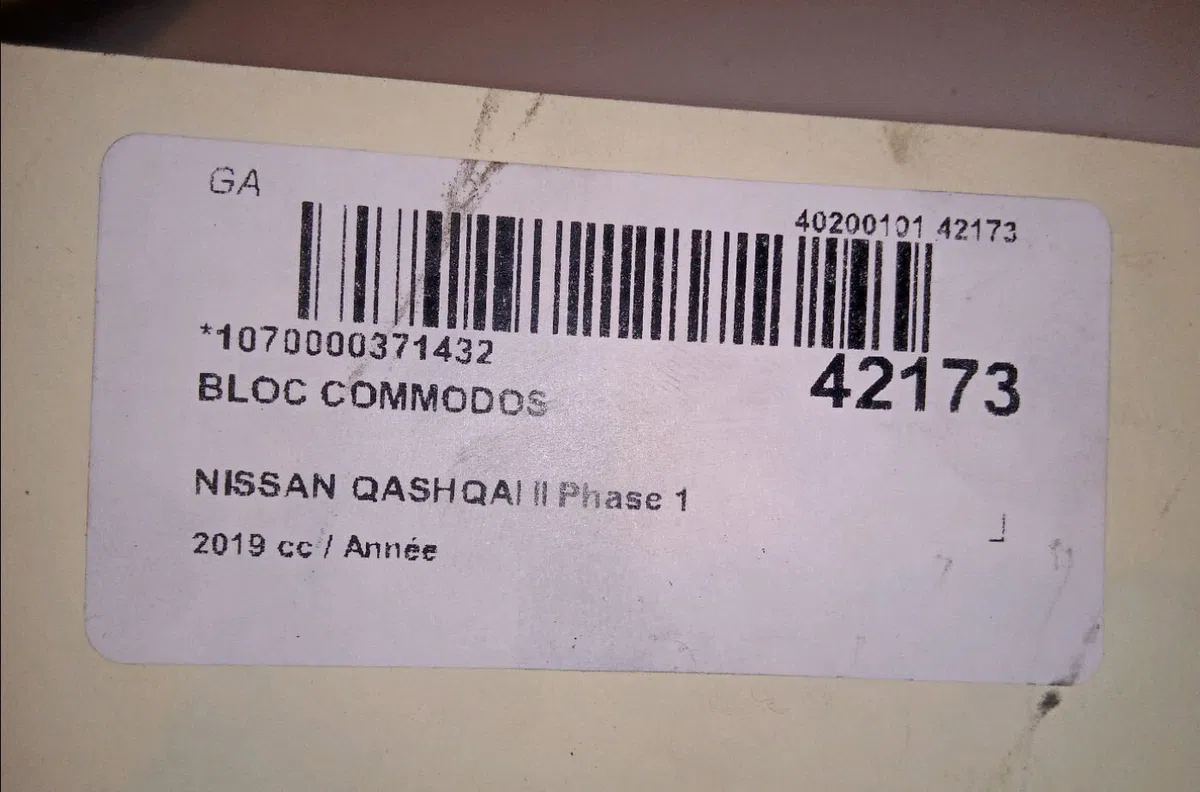 Bloc commodos Nissan QASHQAI II SUV (J11, J11_) 1.5 dci (2013) occasion