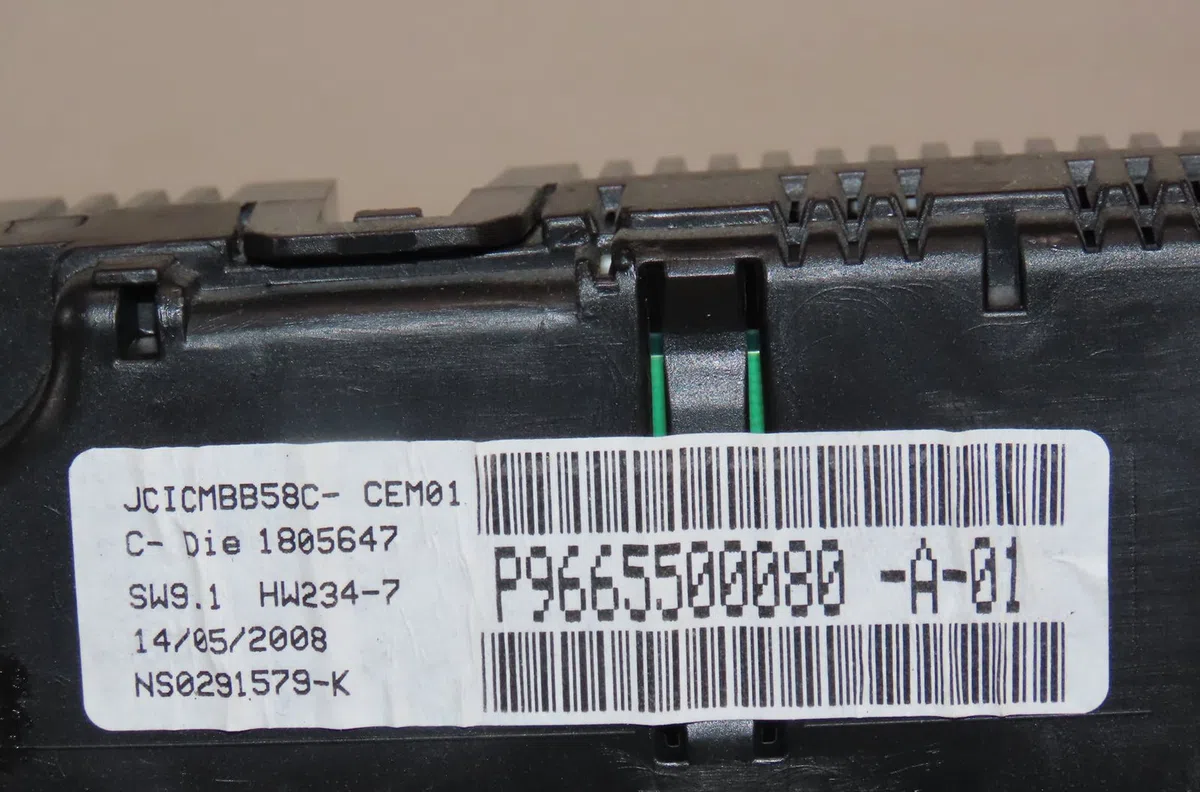 Bloc compteurs Citroën C4 PICASSO I Monospace (UD_) 1.6 hdi (2007-2013) 5 portes occasion