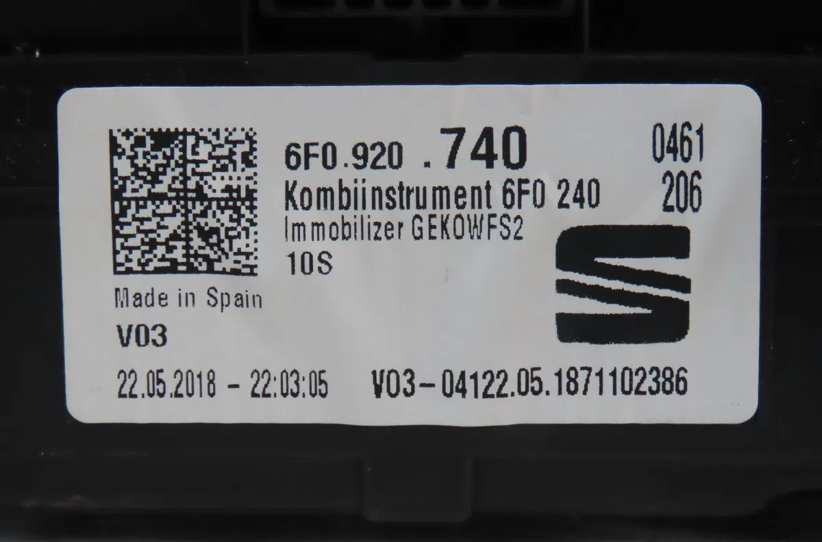 Bloc compteurs Seat IBIZA V (KJ1, KJG) 1.0 tsi (2017) occasion
