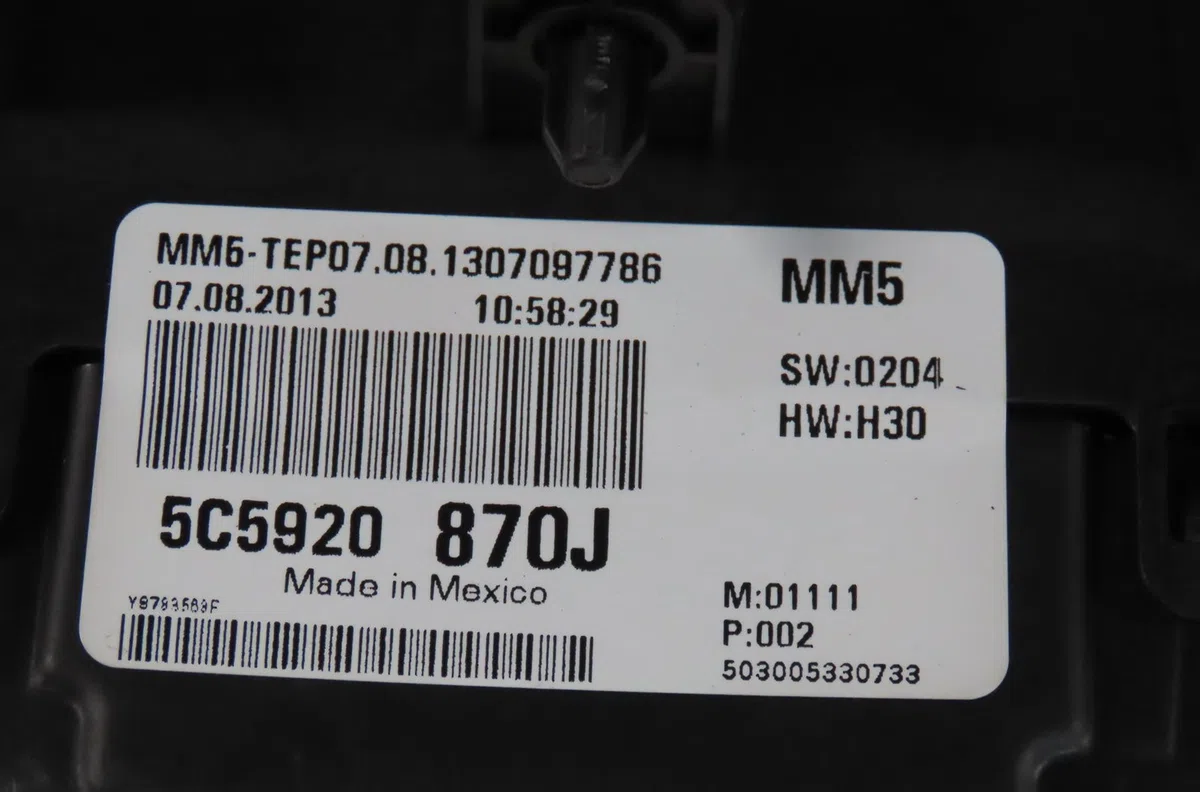 Bloc compteurs Volkswagen BEETLE Décapotable (5C7, 5C8) 2.0 tsi (2012-2019) occasion