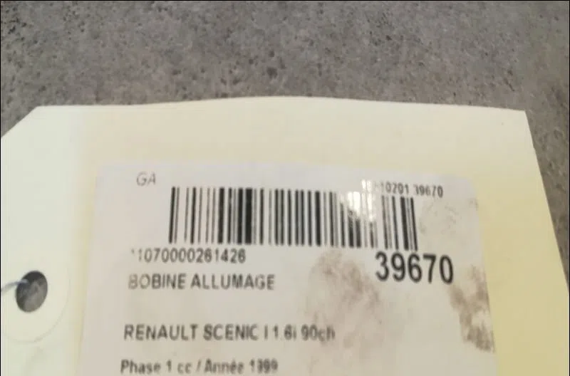 Bobine allumage Renault SCÉNIC I Monospace (JA0-1_, FA0_) 1.6 (ja00, ja16, ja15, ja19, ja1v, ja2b, ja2c, ja0b,... (1999-