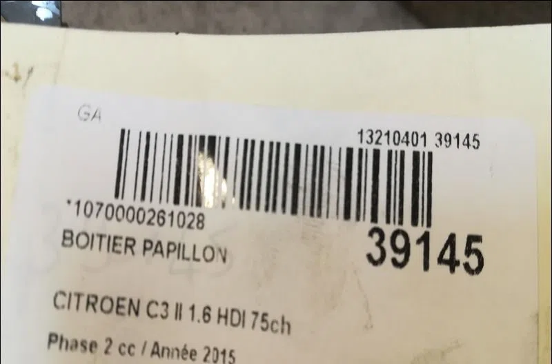 Boitier papillon Citroen C3 II (SC_) 1.6 bluehdi 75 (2015) occasion — photo 4