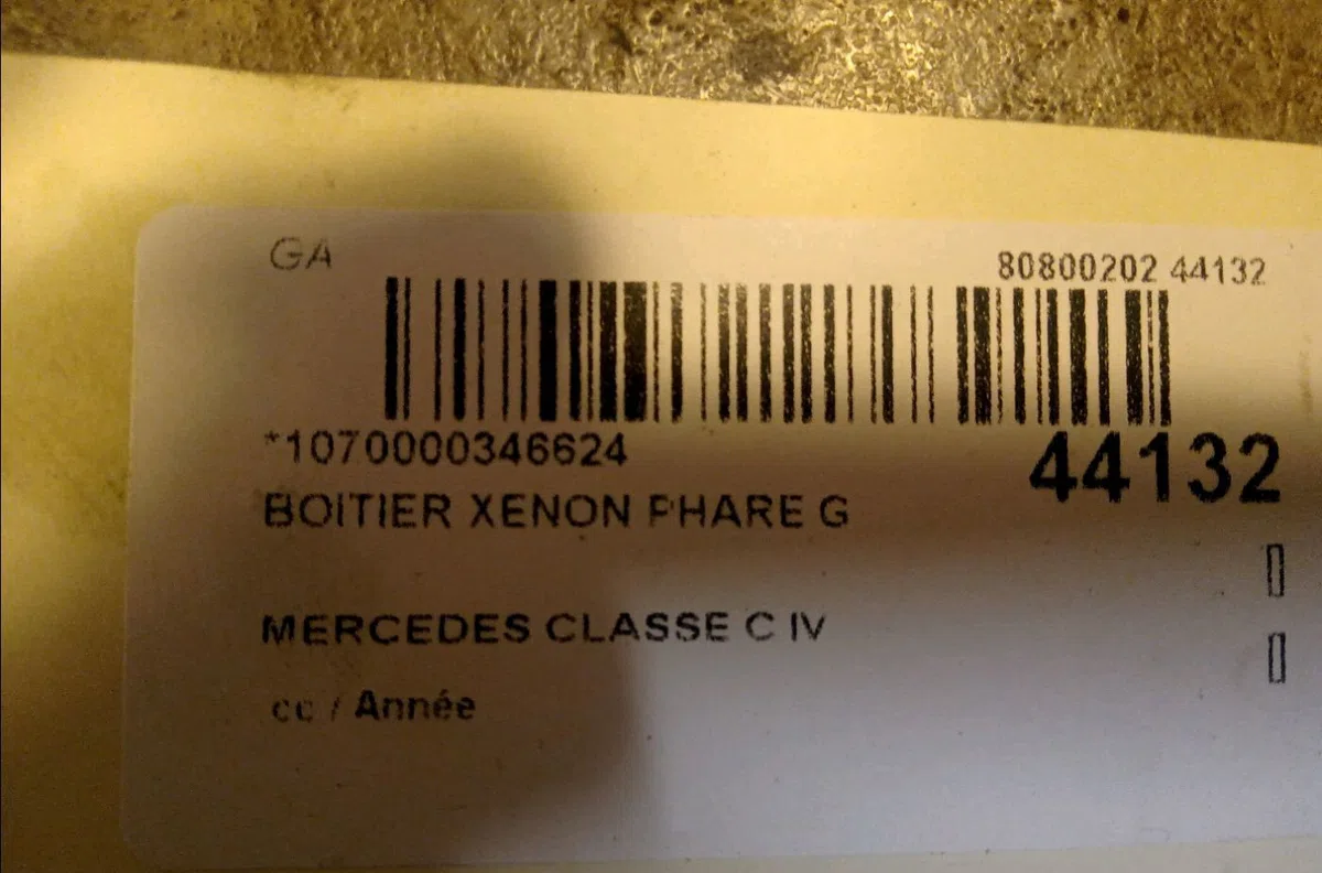 Boitier xenon phare g Mercedes-benz CLASSE C (W205) C 180 (205.040, 205.140) (2014) occasion — photo 4