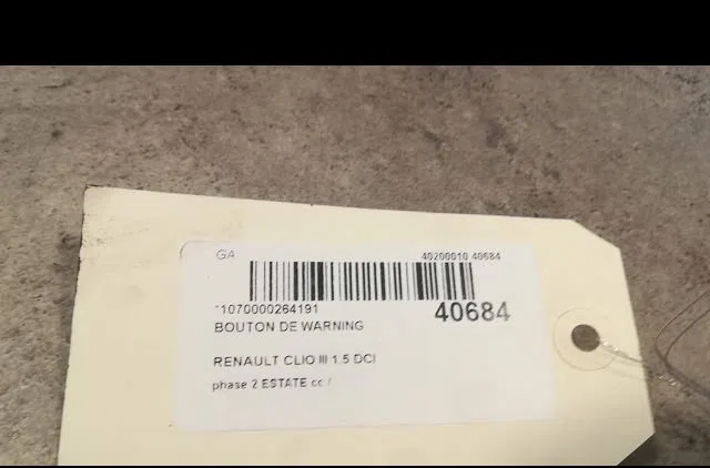 Bouton de warning Renault CLIO III Grandtour (KR0-1_) 1.5 dci (2010-2012) occasion