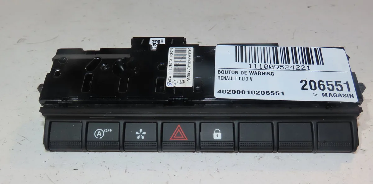 Bouton de warning Renault CLIO V (B7_) Tce 90 (b7mt) (2020) occasion