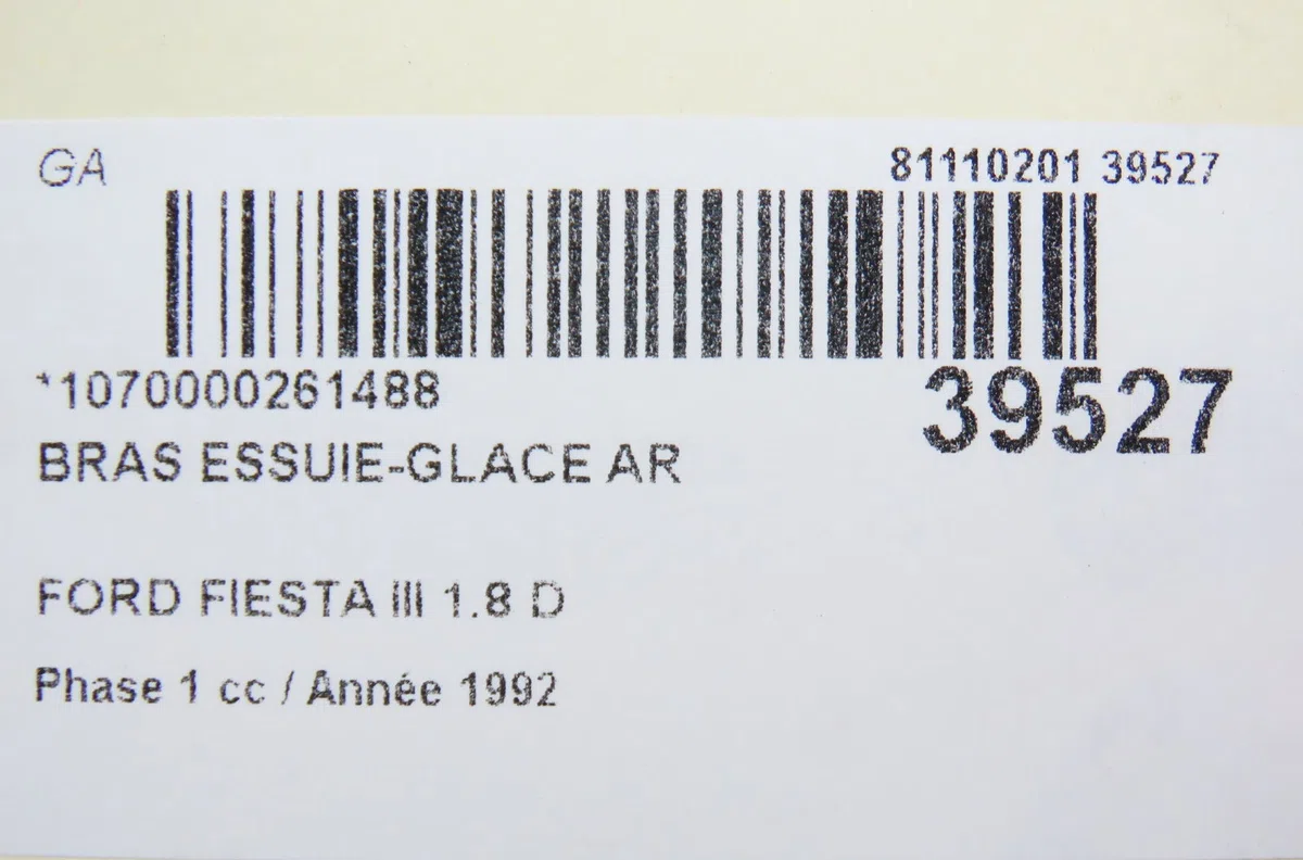 Bras essuie-glace arrière Ford FIESTA III (GFJ) 1.8 d (1989-1995) occasion — photo 3