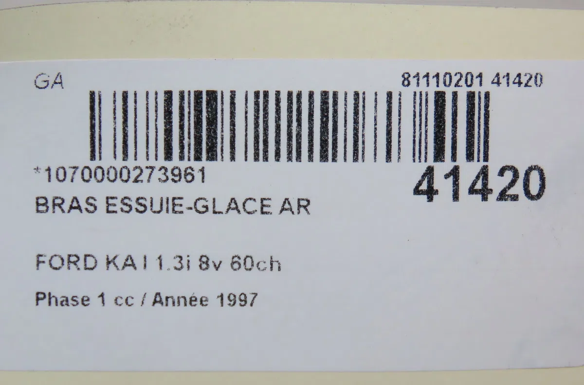 Bras essuie-glace arrière FORD KA I 1997 occasion — photo 4
