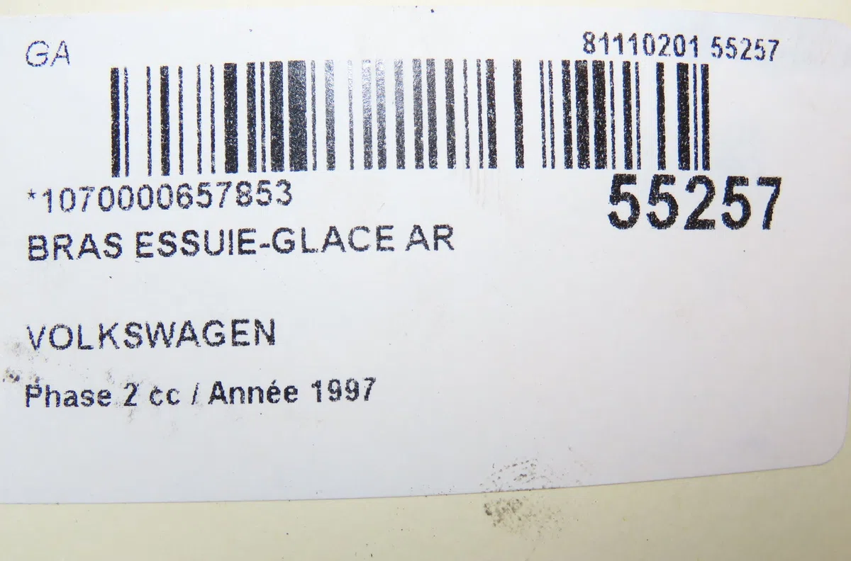 Bras essuie-glace arrière Volkswagen TRANSPORTER IV Autobus-Autocar (70B, 70C, 7DB, 7DK, 70J, 70K 2.5 tdi (1995-2003) occasion — photo 4