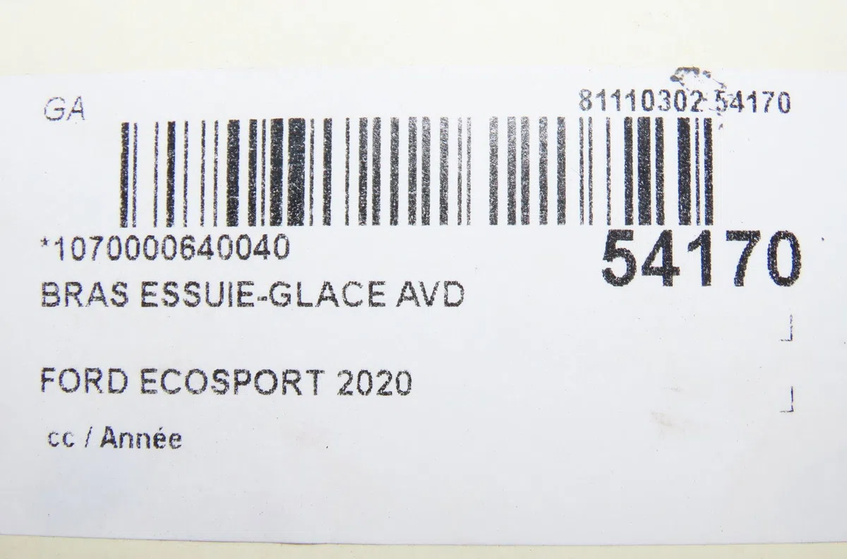 Bras essuie-glace avant droit Ford ECOSPORT 1.0 ecoboost (2013) occasion — photo 4