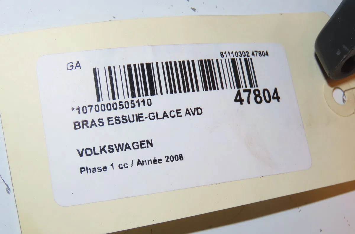 Bras essuie-glace avant droit Volkswagen TRANSPORTER V Camionnette (7HA, 7HH, 7EA, 7EH) 1.9 tdi (2006-2009) occasion — photo 3