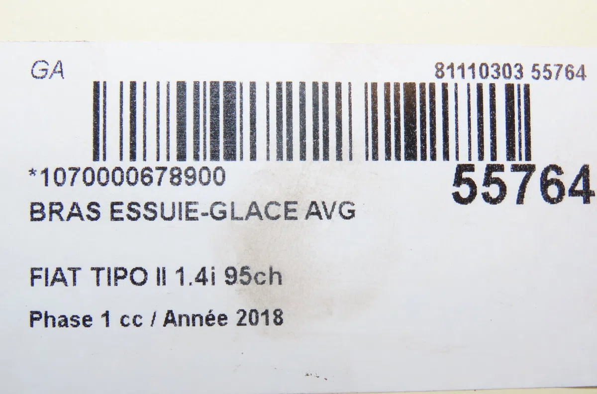 Bras essuie-glace avant gauche Fiat TIPO 3-5 portes (356_, 357_) 1.4 (356hxa1b) (2016-2020) occasion — photo 3