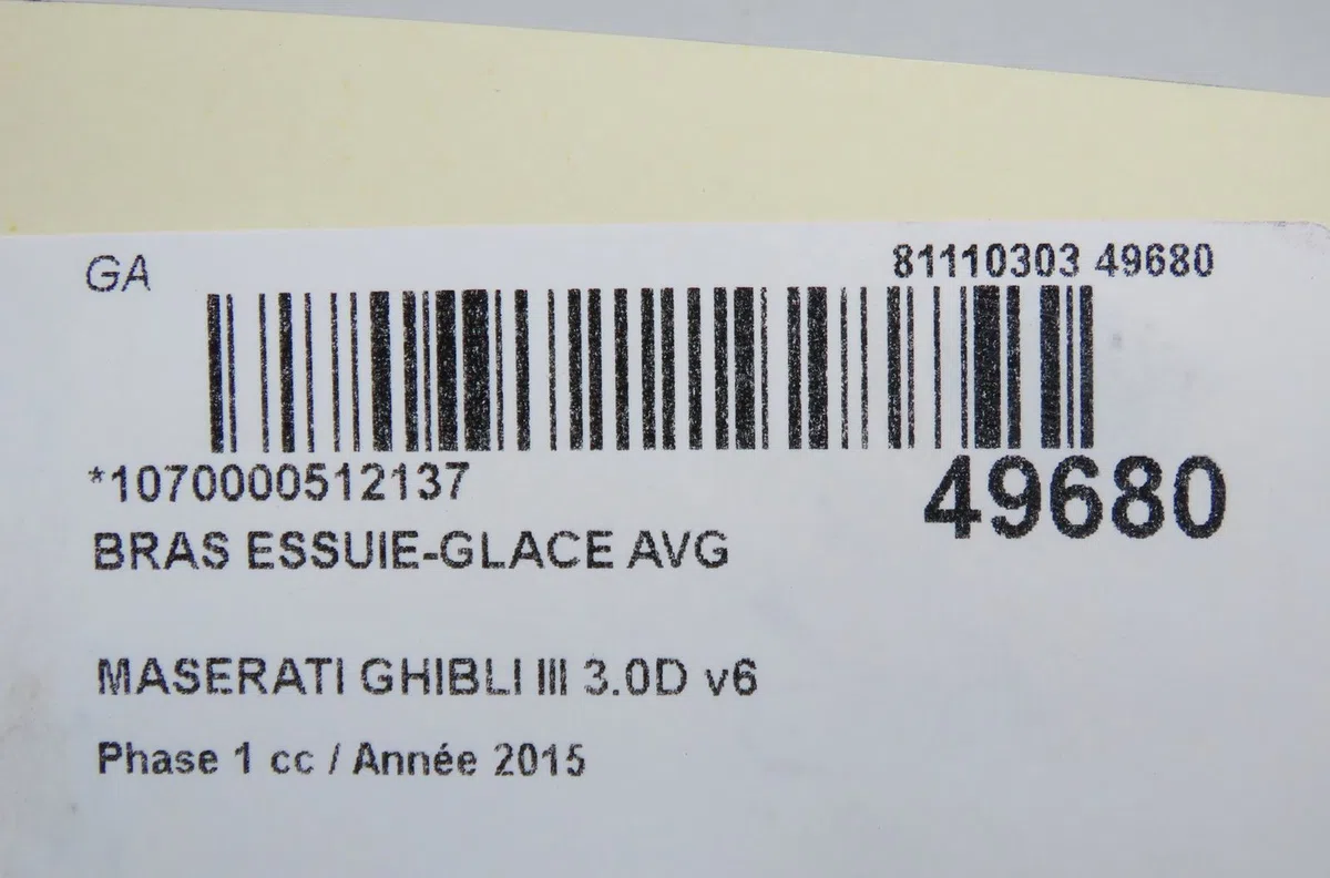 Bras essuie-glace avant gauche Maserati GHIBLI III (M157) 3.0 d (2013) 4 portes occasion — photo 4