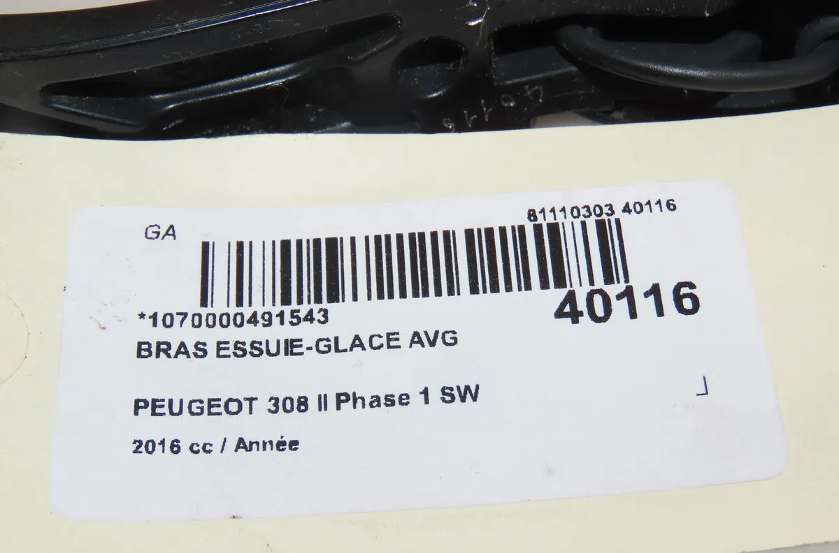Bras essuie-glace avant gauche Peugeot 308 SW II (LC_, LJ_, LR_, LX_, L4_) 1.2 thp 130 (2014-2021) occasion — photo 3