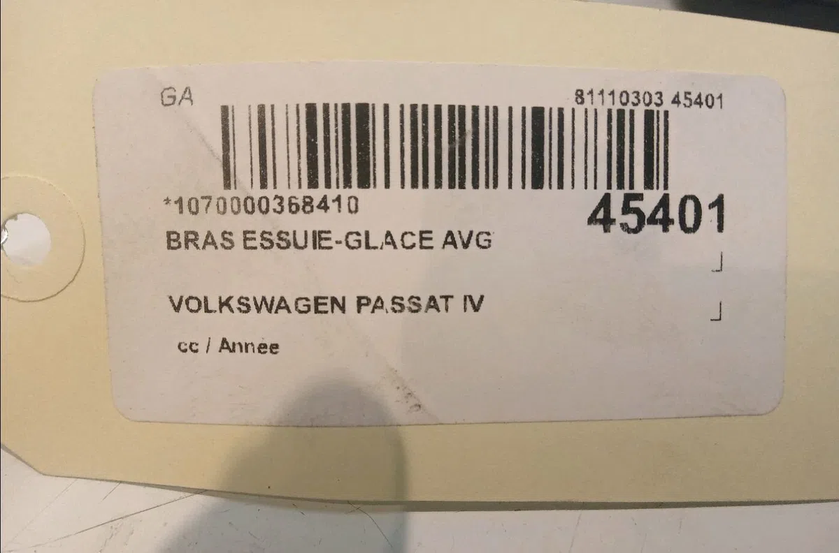 Bras essuie-glace avant gauche Volkswagen PASSAT B6 Variant (3C5) 2.0 tdi (2005-2010) 5 portes occasion — photo 3