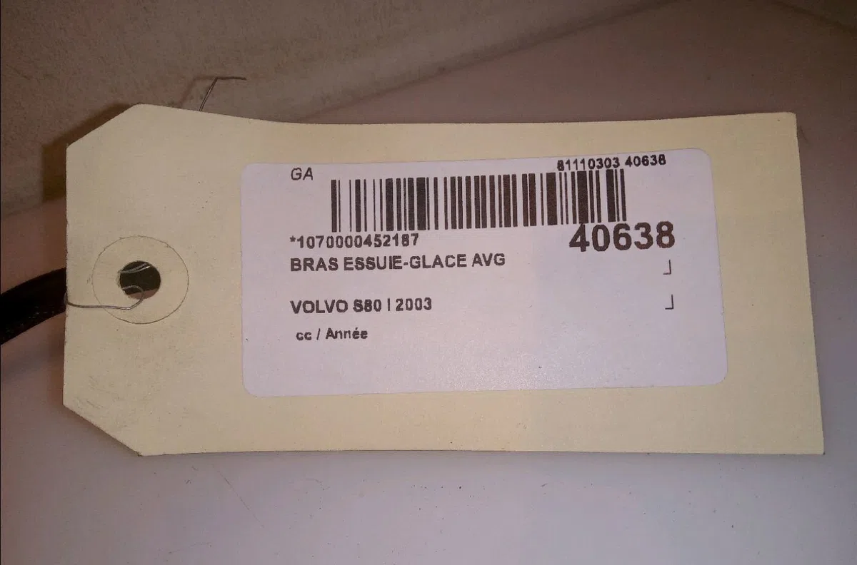 Bras essuie-glace avant gauche Volvo S80 I (184) D5 (2001-2006) occasion — photo 4