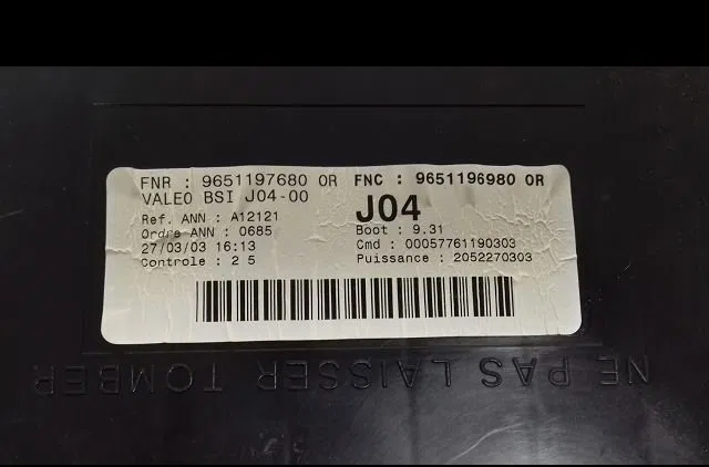 Bsm (boitier servitude moteur) Peugeot 307 (3A-C) 1.6 16v (2000-2007) 5 portes occasion