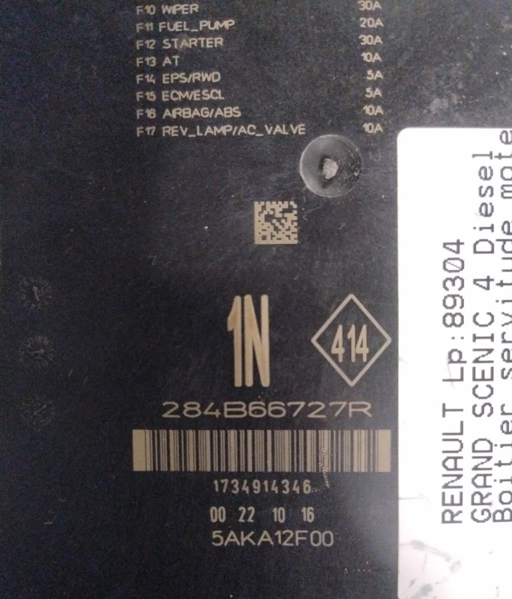 Bsm (boitier servitude moteur) RENAULT GRAND SCENIC 4  GRAND SCENIC 4 occasion
