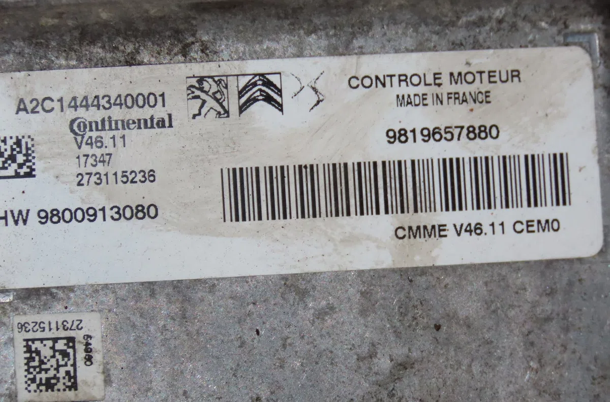 Calculateur moteur Citroën C3 III (SX) 1.2 vti 82 (2016) occasion — photo 2