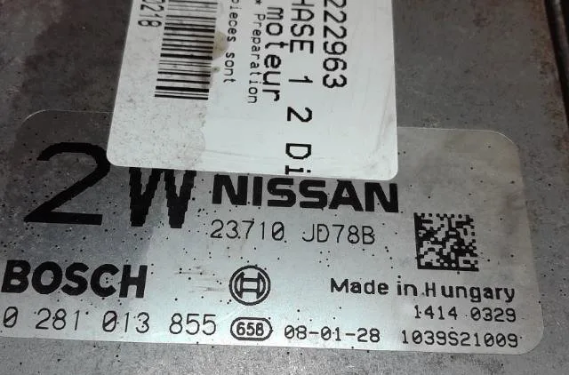 Calculateur moteur Nissan QASHQAI - QASHQAI 2 I (J10, NJ10, JJ10E) 2.0 dci (2007-2013) occasion