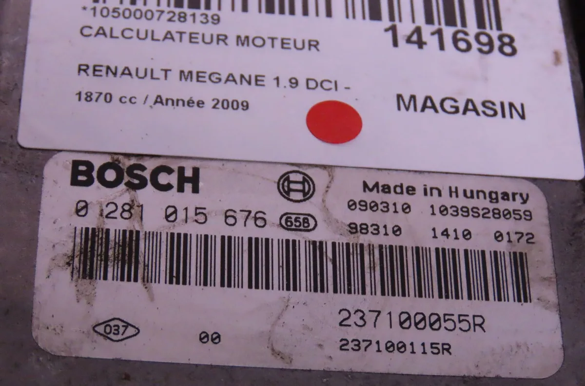 Calculateur moteur Renault MEGANE III 3-5 portes (BZ0-1_, B3_) 1.9 dci (bz0n, bz0j) (2008) occasion