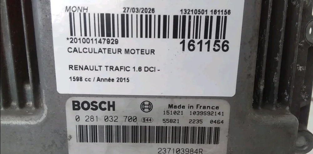 Calculateur moteur Renault TRAFIC III Camionnette (FG_) 1.6 dci 140 (fgma) (2014) occasion