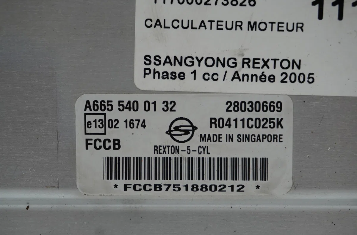 Calculateur moteur Ssangyong REXTON - REXTON II (GAB_) 2.7 xdi 4x4 (2011-2013) occasion — photo 4