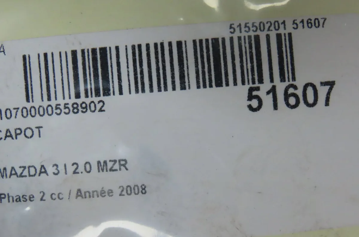 Capot Mazda 3 (BK) 2.0 (bkep) (2003-2009) occasion — photo 4