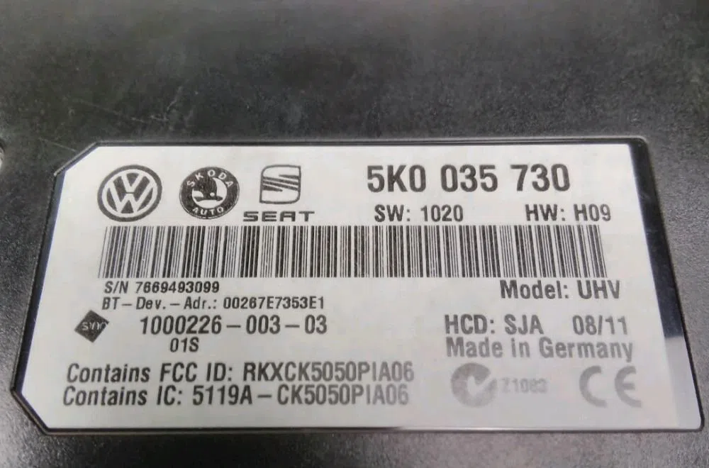 Commande autoradio Seat LEON (1P1) 1.6 tdi (2010-2012) occasion — photo 2