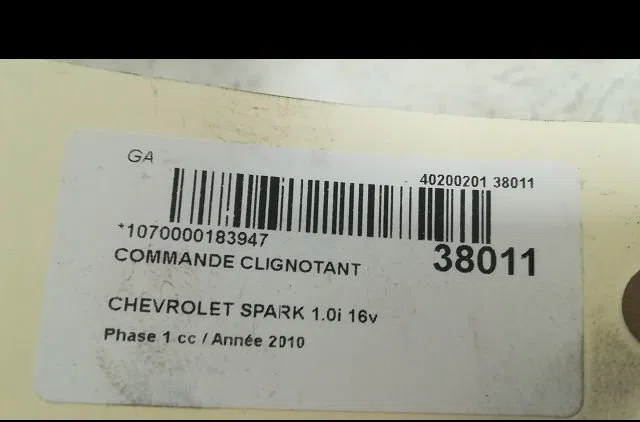 Commande clignotant Chevrolet SPARK (M300) 1.0 (2010) 5 portes occasion — photo 3