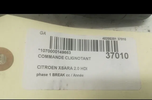 Commande clignotant Citroen XSARA Break (N2) 2.0 hdi 90 (1999-2005) occasion — photo 3