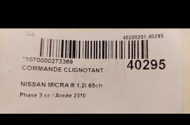 Commande clignotant Nissan MICRA III (K12) 1.2 16v (2003-2010) occasion — photo 3